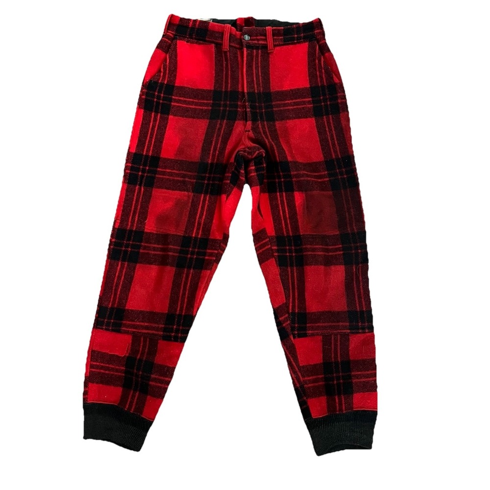 Vintage Carter's Wool Pants Mens S 30x30 Buffalo Plaid Hunting‎ Barn Work 40's